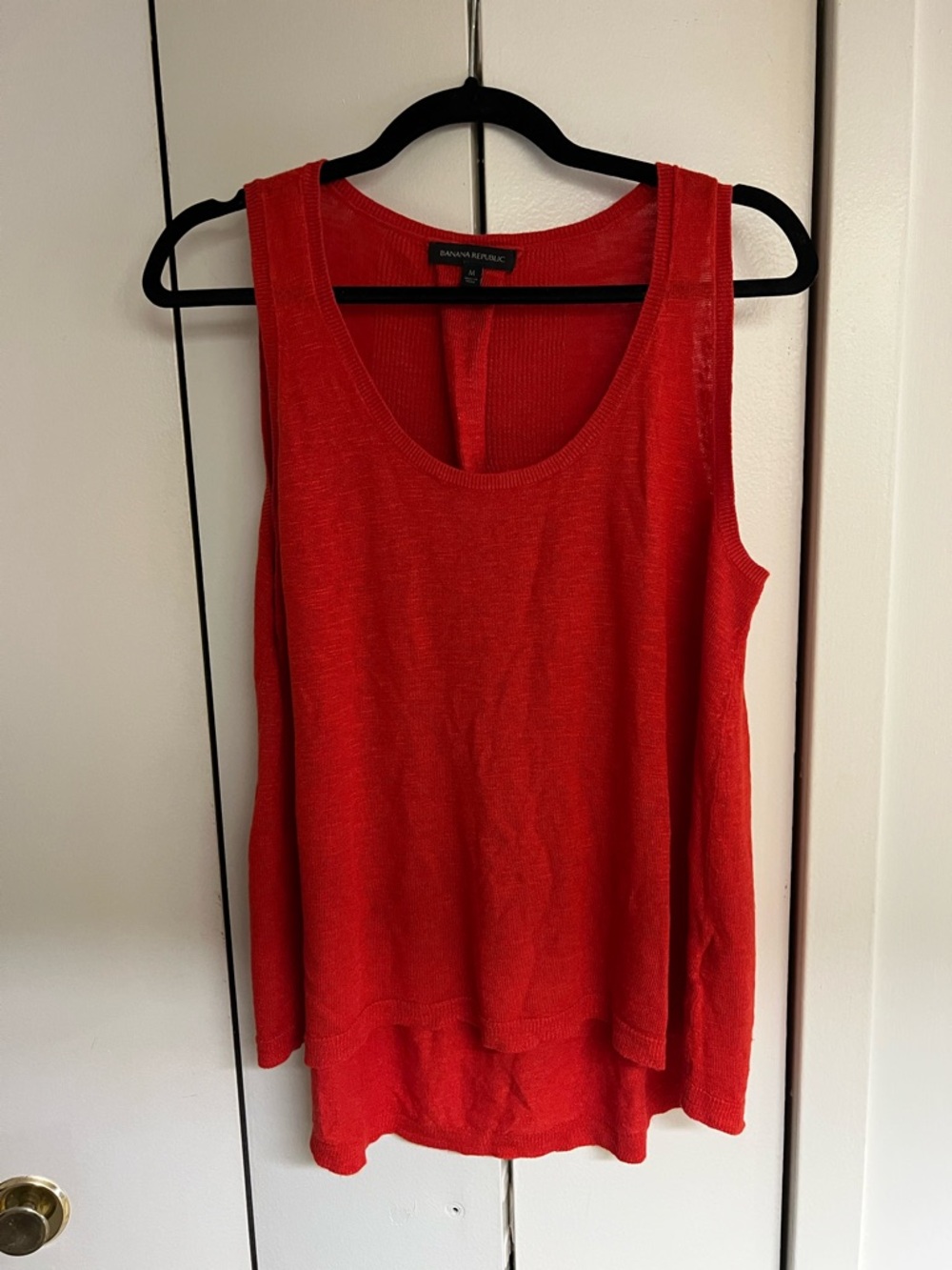 Banana Republic Bright Red Sleeveless Layered Tank